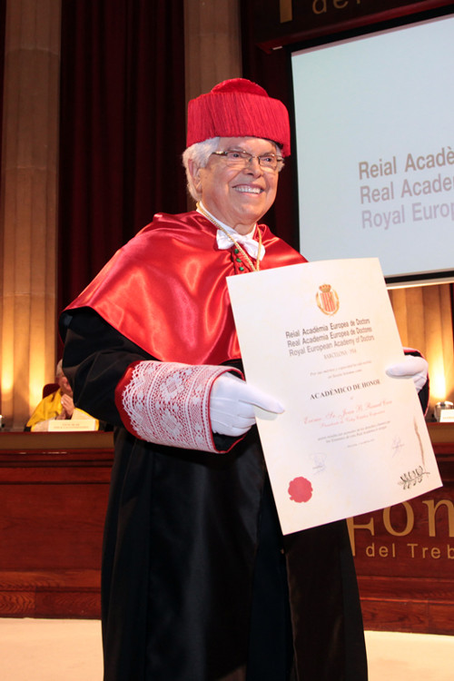 Joan B. Renart Cava, Presidente de Vichy Catalán, ingresa en la Real Academia Europea de Doctores
