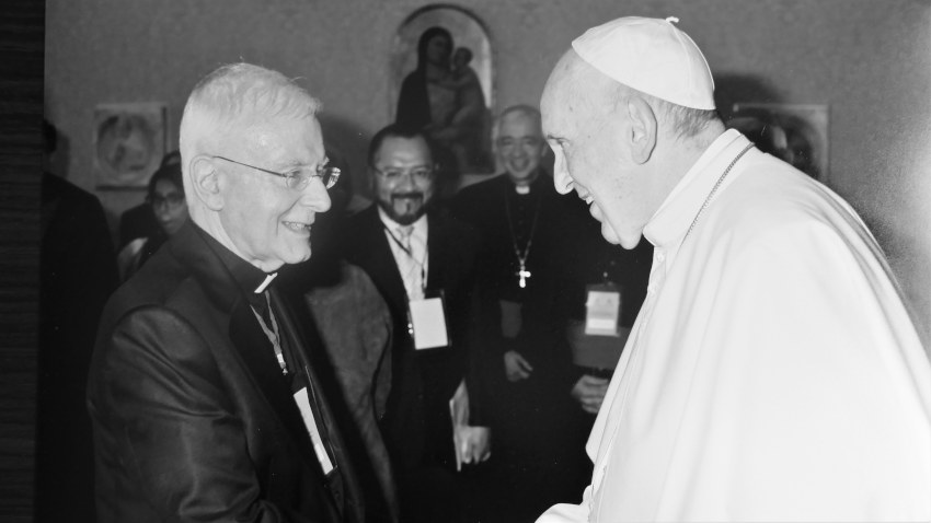 Josep Ignasi Saranyana con el Papa Francisco