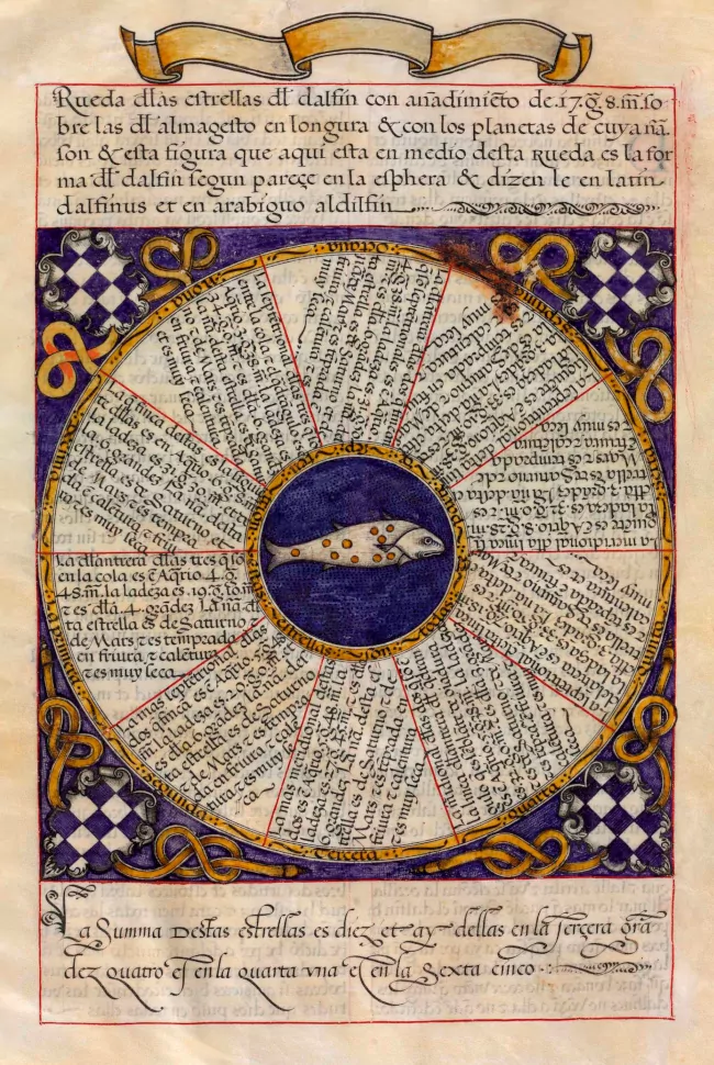 Página del Tratado de Alfonso X sobre astrología y las propiedades de las piedras