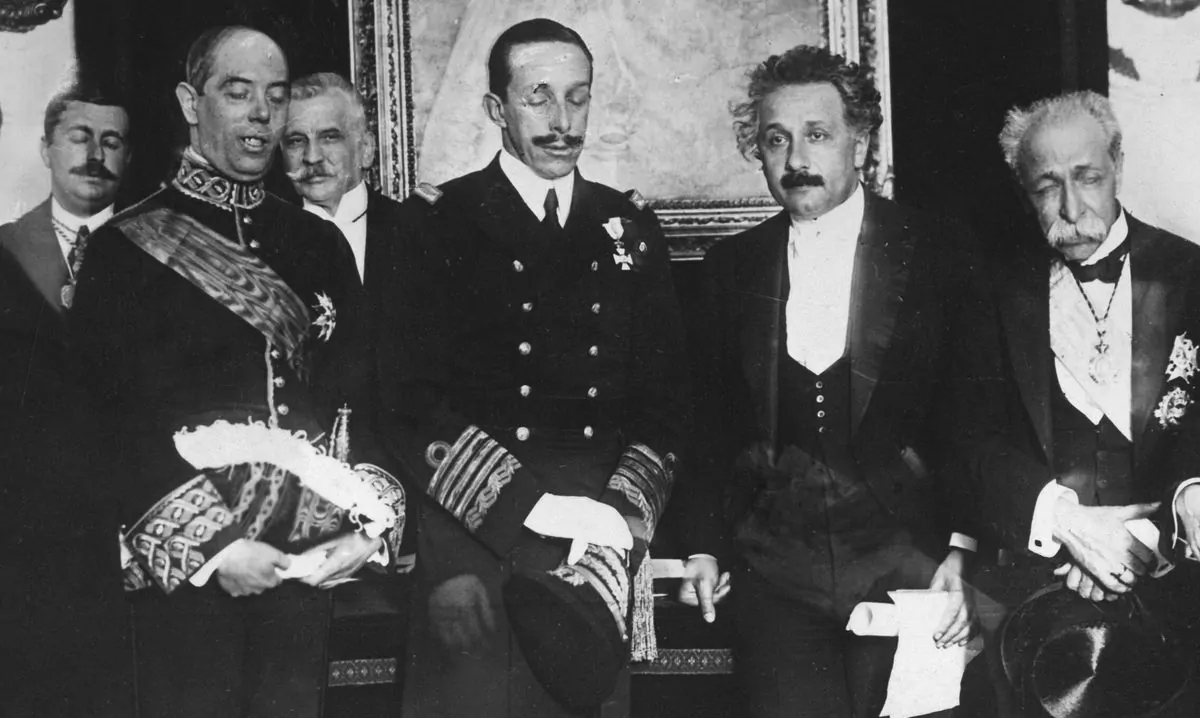 Alfonso XIII y Albert Einstein