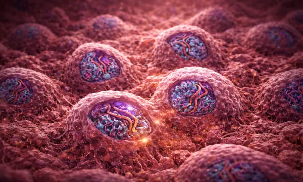 Representación de células de leucemia